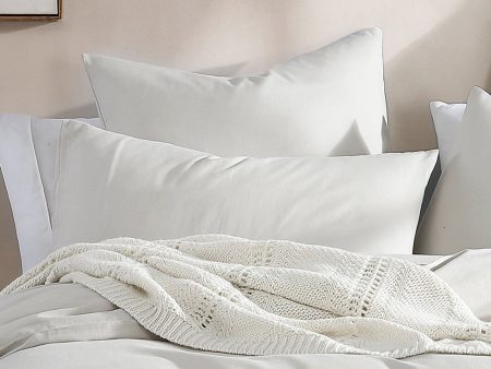 Serene Natural European Pillowcase by Logan and Mason Platinum Discount