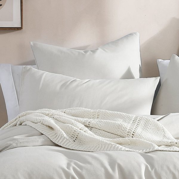 Serene Natural European Pillowcase by Logan and Mason Platinum Discount