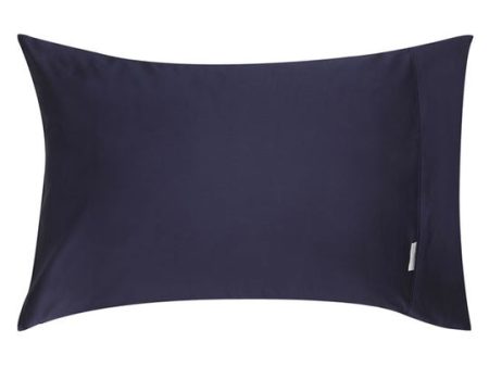 400TC Egyptian Cotton Sateen NAVY Standard Pillowcase by Logan and Mason Platinum Online Hot Sale