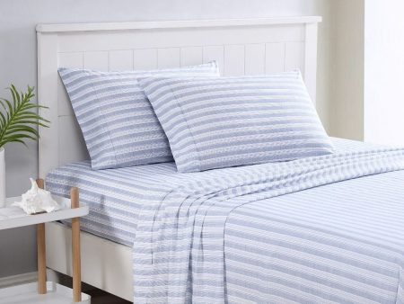 Maldive Stripe Indigo Cotton Sheet Set by Tommy Bahama Online