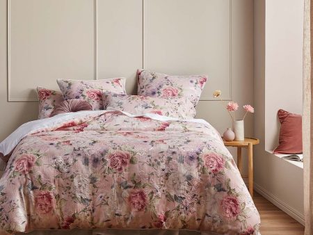 Alana Peach Quilt Cover Set by Logan and Mason Platinum Fashion