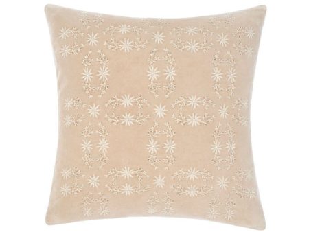 Abigail Sand Square filled Cushion 45 x 45cm by Linen House Hot on Sale