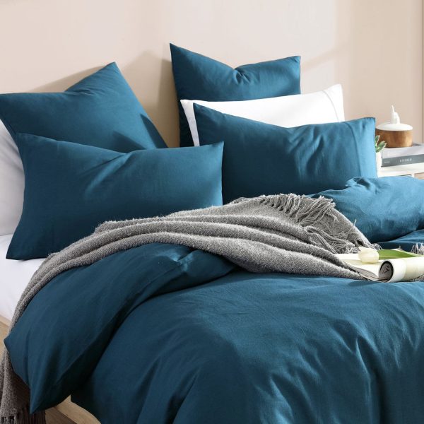 Serene Teal European Pillowcase by Logan and Mason Platinum Online Hot Sale