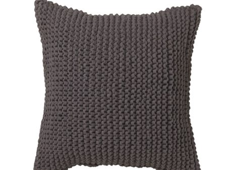 Kai Charcoal Square Filled Cushion by Logan and Mason 45 x 45cm Online