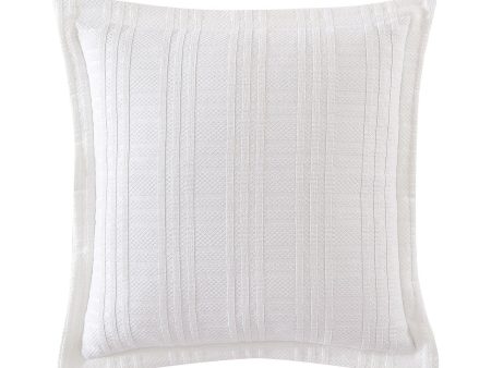 Winton White Cushion 45 x 45 cm by Private Collection For Sale