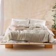 Nimes Natural Linen Coverlet by Linen House For Discount