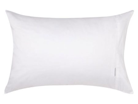 400TC Egyptian Cotton Sateen WHITE Standard Pillowcase by Logan and Mason Platinum Hot on Sale