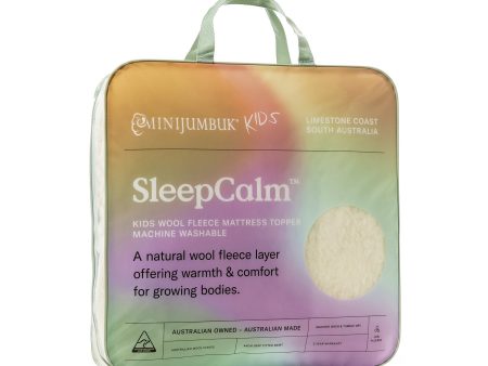 MiniJumbuk Kids Sleep Calm Wool Fleece Mattress Topper Supply