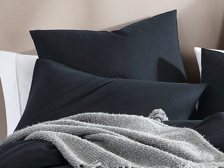 Serene Charcoal European Pillowcase by Logan and Mason Platinum Online Hot Sale