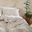 Nimes Natural Linen Coverlet by Linen House For Discount