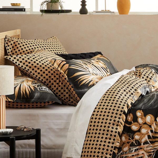 Danton Black Quilt Cover Set by Logan & Mason For Sale