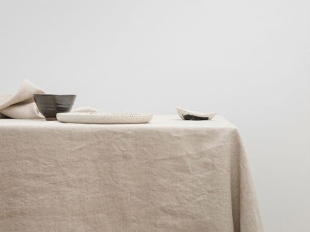 Venice Pure Linen Tablecloth Range NATURAL by RANS For Cheap