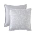 Koko Silver European Pillowcase by Logan and Mason Platinum on Sale