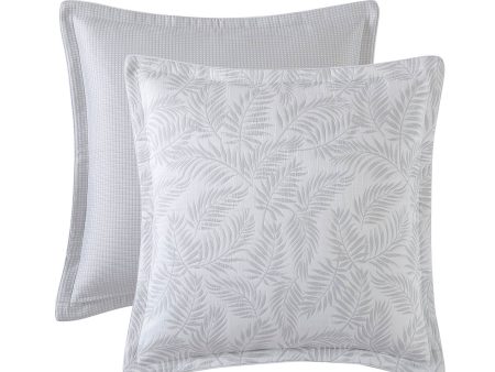 Koko Silver European Pillowcase by Logan and Mason Platinum on Sale