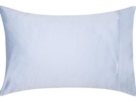 400TC Egyptian Cotton Sateen WEDGWOOD Standard Pillowcase by Logan and Mason Platinum Online now