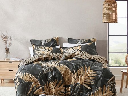 Danton Black Quilt Cover Set by Logan & Mason For Sale