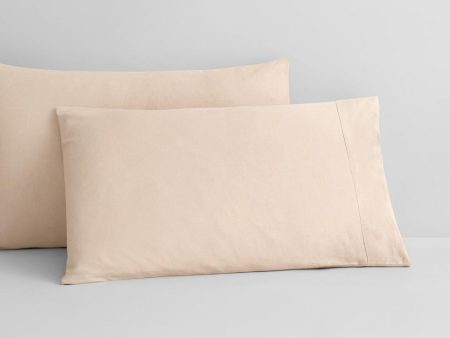 Abbotson Buff Linen Standard Pillowcase Pair by Sheridan Online now