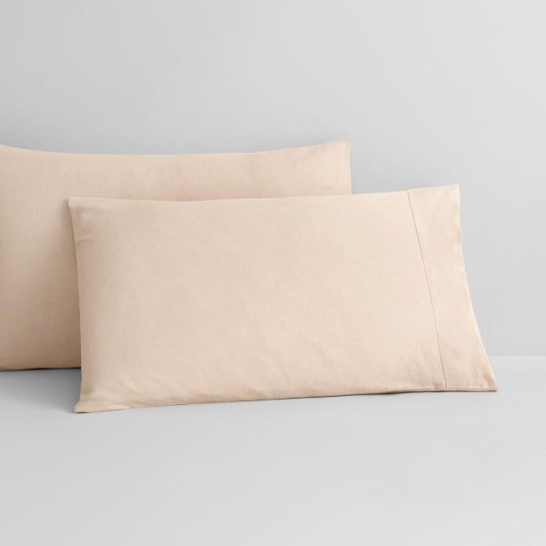 Abbotson Buff Linen Standard Pillowcase Pair by Sheridan Online now