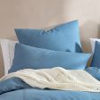 Serene Denim European Pillowcase by Logan and Mason Platinum Discount