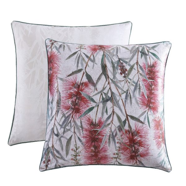 Merindah Red European Pillowcase by Logan and Mason Platinum Online Sale