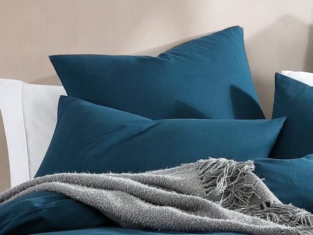 Serene Teal European Pillowcase by Logan and Mason Platinum Online Hot Sale