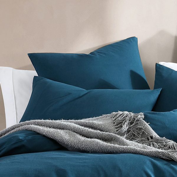 Serene Teal European Pillowcase by Logan and Mason Platinum Online Hot Sale