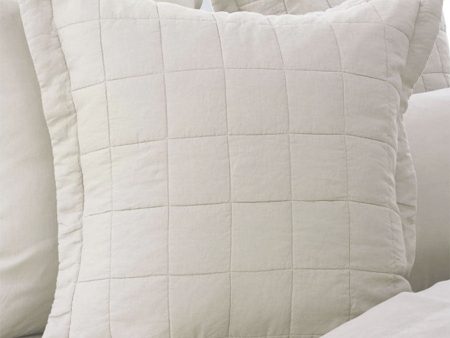 Abbotson Flax Linen Quilted European Pillowsham by Sheridan Online Hot Sale