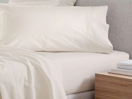 300TC Classic Percale Fitted Sheet CHALK by Sheridan Discount