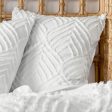 Palm Springs White European Pillowcase by Linen House Sale