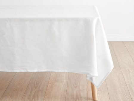 Nimes Linen Tablecloth Range WHITE By Linen House For Discount