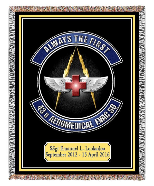 Military Insignia or Logo Woven Blankets (ReOrder of Previously Woven Design) For Sale