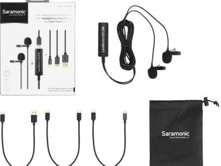 Saramonic LavMicro + DC2M Dual Omnidirectional Lavalier Supply