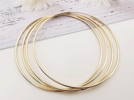 Gold round earrings Online