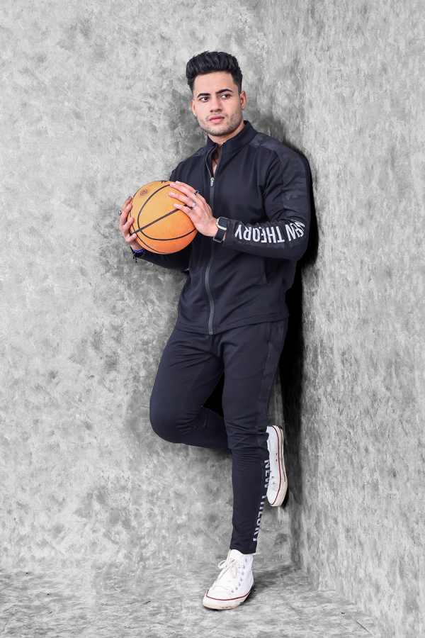 Active Camo Tracksuit- Black For Discount