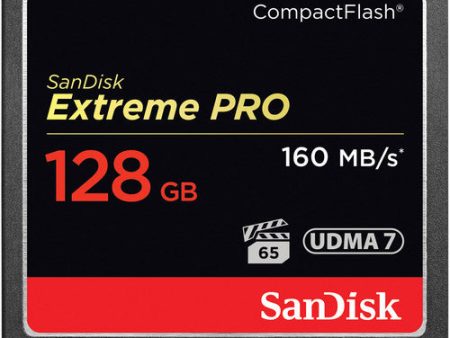 SanDisk Extreme PRO CompactFlash 128GB Card (160 MB s) Online now