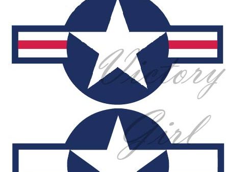 US AAF Stars n Bars Vinyl Decal Sticker Supply