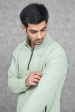 Studio Straight Fit Quarter Zip- Dark Mint Hot on Sale