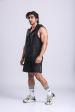 Athletic Training Sleeveless Hoodie- Black Online now