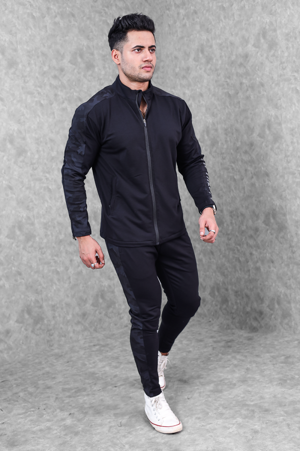 Active Camo Tracksuit- Black For Discount