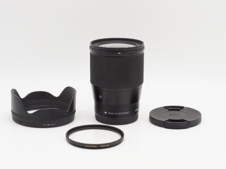 USED Sigma 16mm f 1.4 DC DN Contemporary Lens [Canon EF-M] (#55472675CM) on Sale