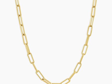 Gold paper clip necklace Online Hot Sale