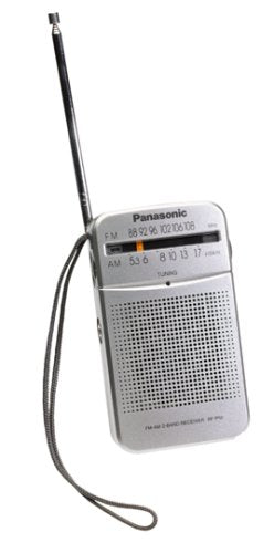 Panasonic RF-P50 Pocket AM FM Radio, Silver Online Sale