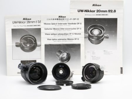 USED Nikon Nikonos UW 20mm F2.8 and UW 28mm F3.5 Lenses with Finder Discount