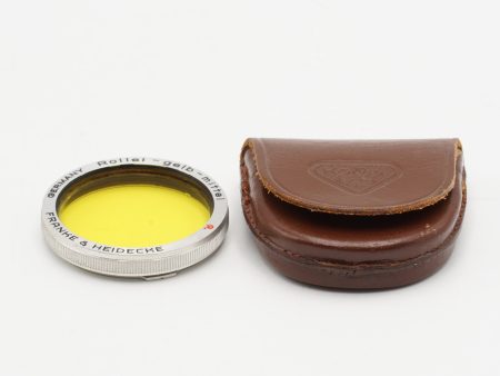 USED Rollei-gelb-mittel Yellow Filter with Leather Case (CM) Sale