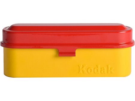 Kodak Steel 120 135 Film Case (Red Lid Yellow Body) Online Sale