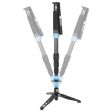 Sirui P-224S Carbon Fiber Photo Video Monopod, 63  Max Height, 17.6 lbs Load Capacity, 4-Legs Sections Supply