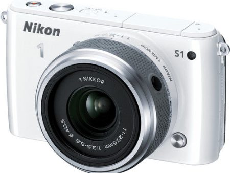 Nikon 1 S1 Mirrorless Digital Camera with 11-27.5mm Lens - White Online Sale