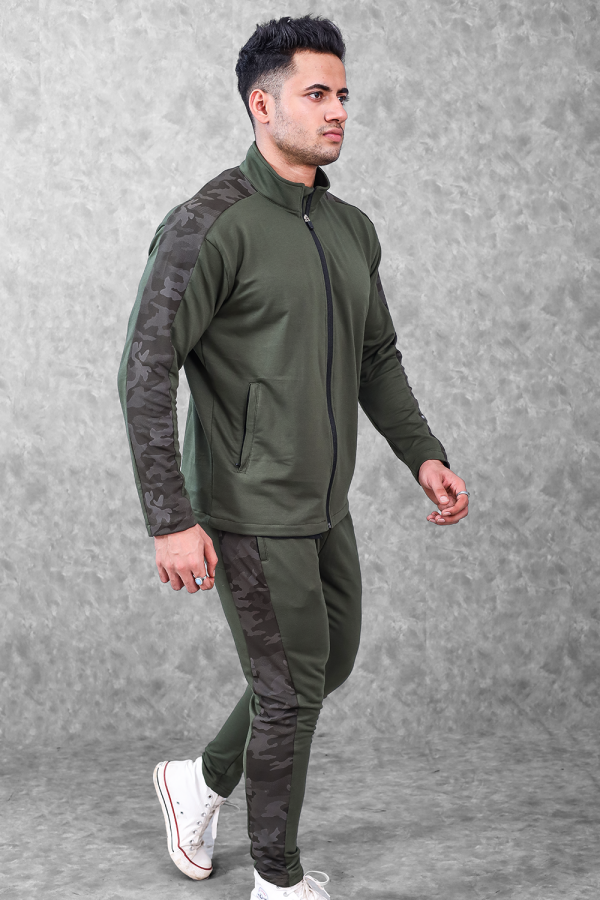 Active Camo Tracksuit- Olive Online Hot Sale