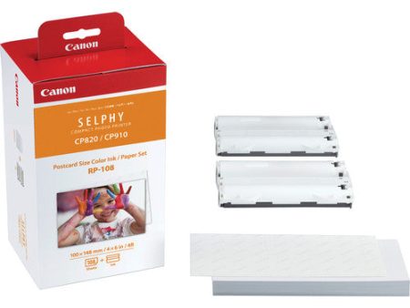 Canon RP-108 High-Capacity Color Ink Paper Set for SELPHY CP1300, CP1500 For Discount