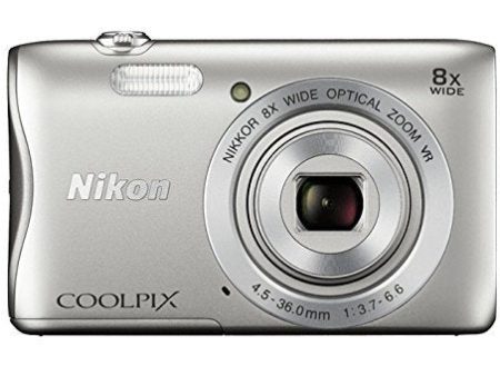 Nikon COOLPIX S3700 Digital Camera - Silver on Sale